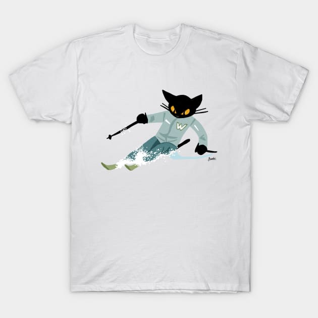 Skiing T-Shirt by BATKEI